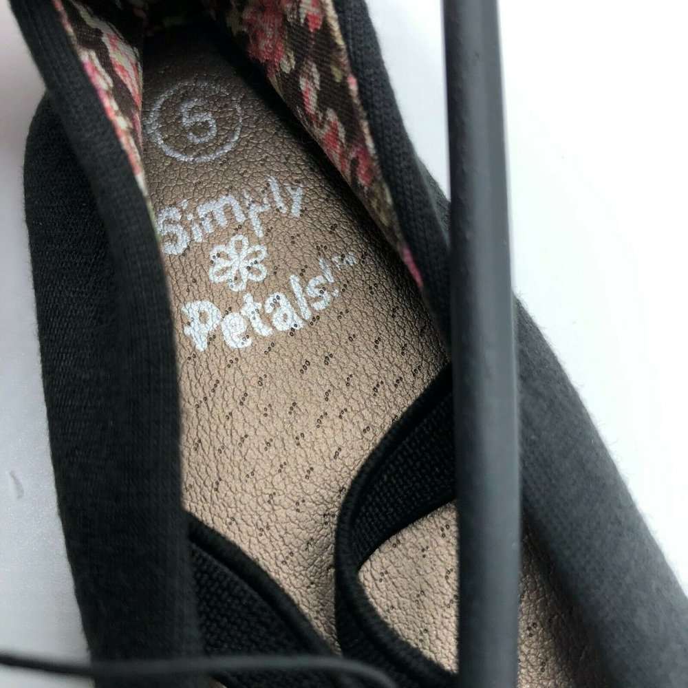 Simply Petals Toddler Girls Ballet Flats Mary Jane Faux Suede Black Size 5 - Picture 5 of 5